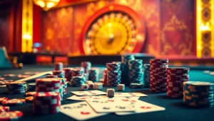 Experience the excitement of meilleurs casino en ligne with vibrant gaming tables and rolling dice.